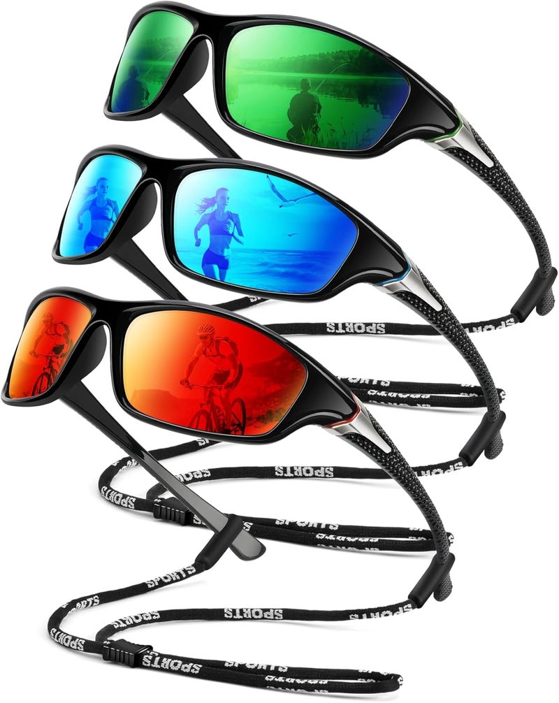 OUKEMAX Polarized Sunglasses Men, Sports Sun Glasses Womens UV400 Protection for Fishing Running Driving - Image 1